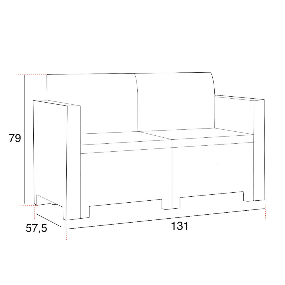 Leziter Set de mobilier de grădină Nero IV cu 6 locuri Mobalis Homvera