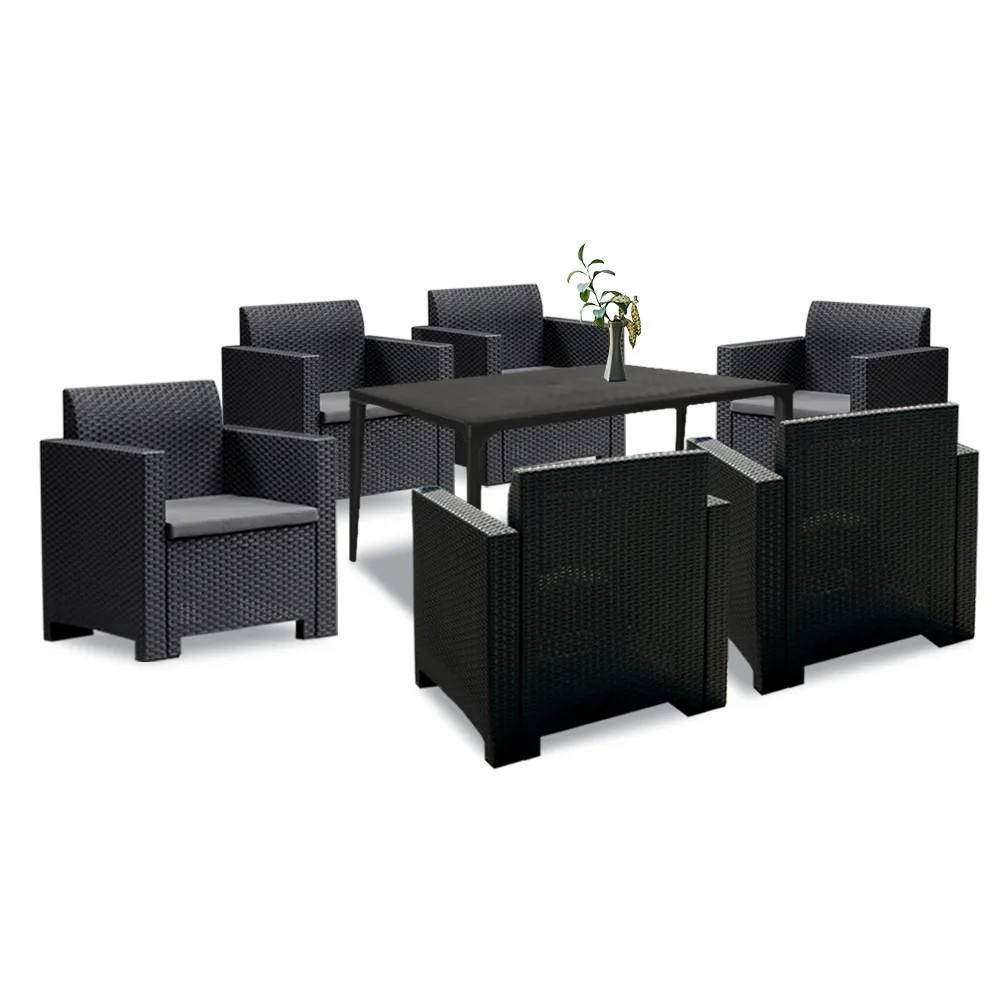 Leziter Set mobilier de grădină Nero III cu 6 locuri Mobalis Homvera