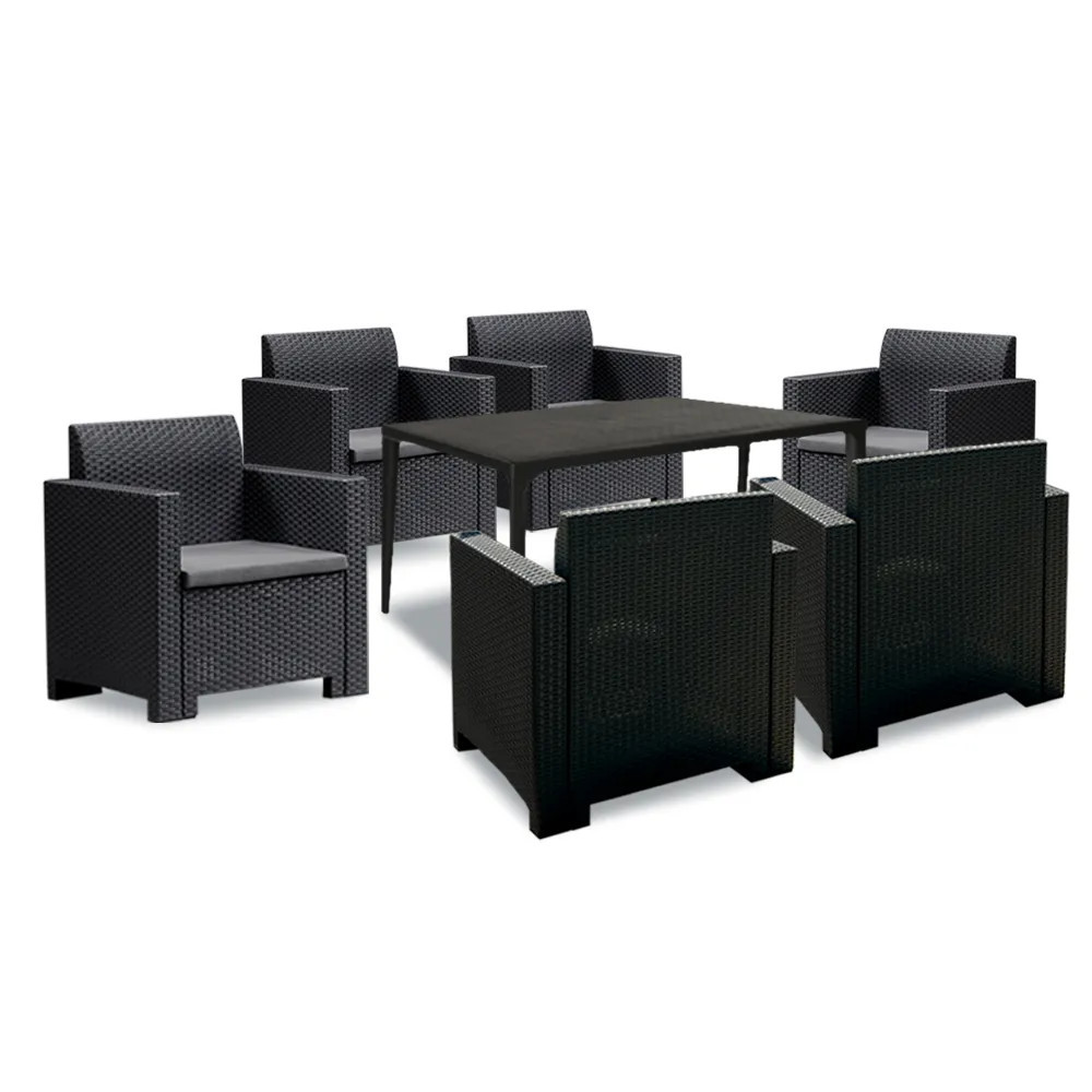 Leziter Set mobilier de grădină Nero III cu 6 locuri Mobalis Homvera