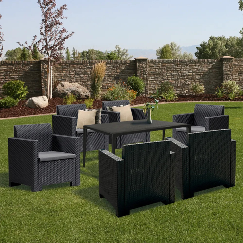 Leziter Set mobilier de grădină Nero III cu 6 locuri Mobalis Homvera