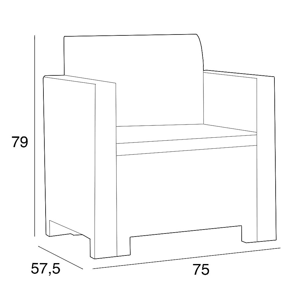 Leziter Set mobilier de grădină Nero III cu 6 locuri Mobalis Homvera