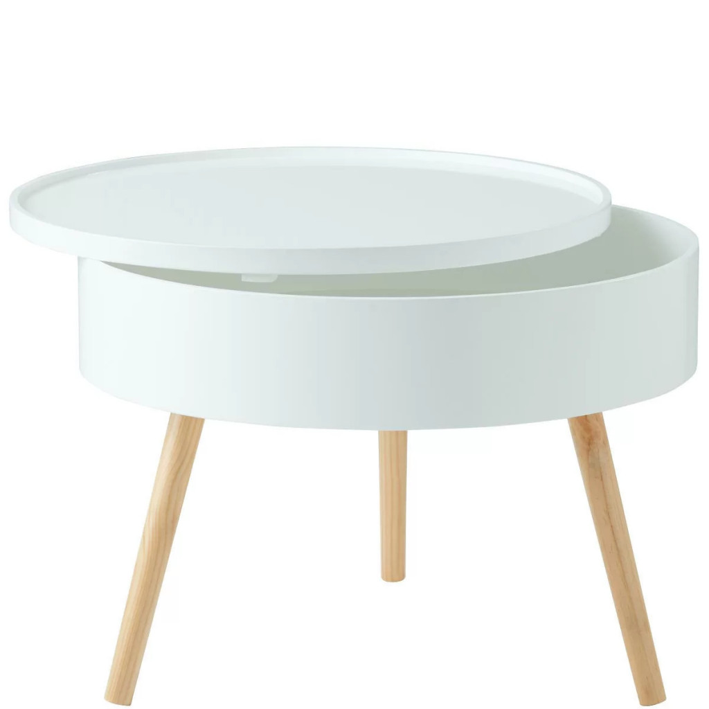 Homelux Masă de cafea rotundă cu spațiu de depozitare 60 cm Mobalis Homvera