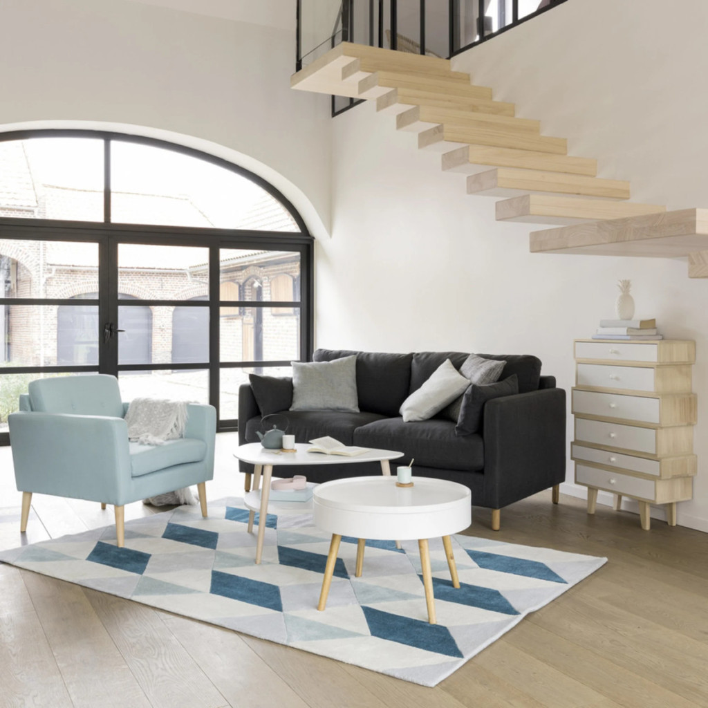 Homelux Masă de cafea rotundă cu spațiu de depozitare 60 cm Mobalis Homvera