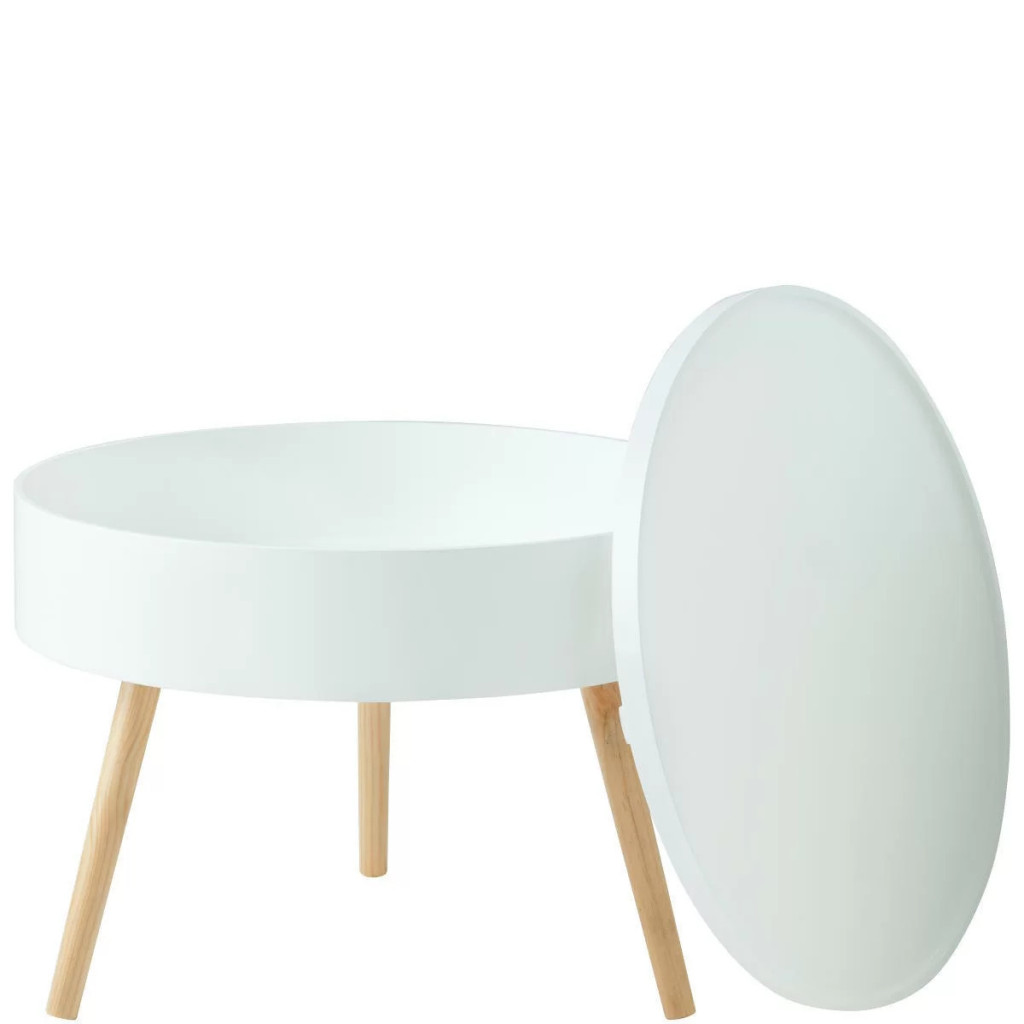 Homelux Masă de cafea rotundă cu spațiu de depozitare 60 cm Mobalis Homvera