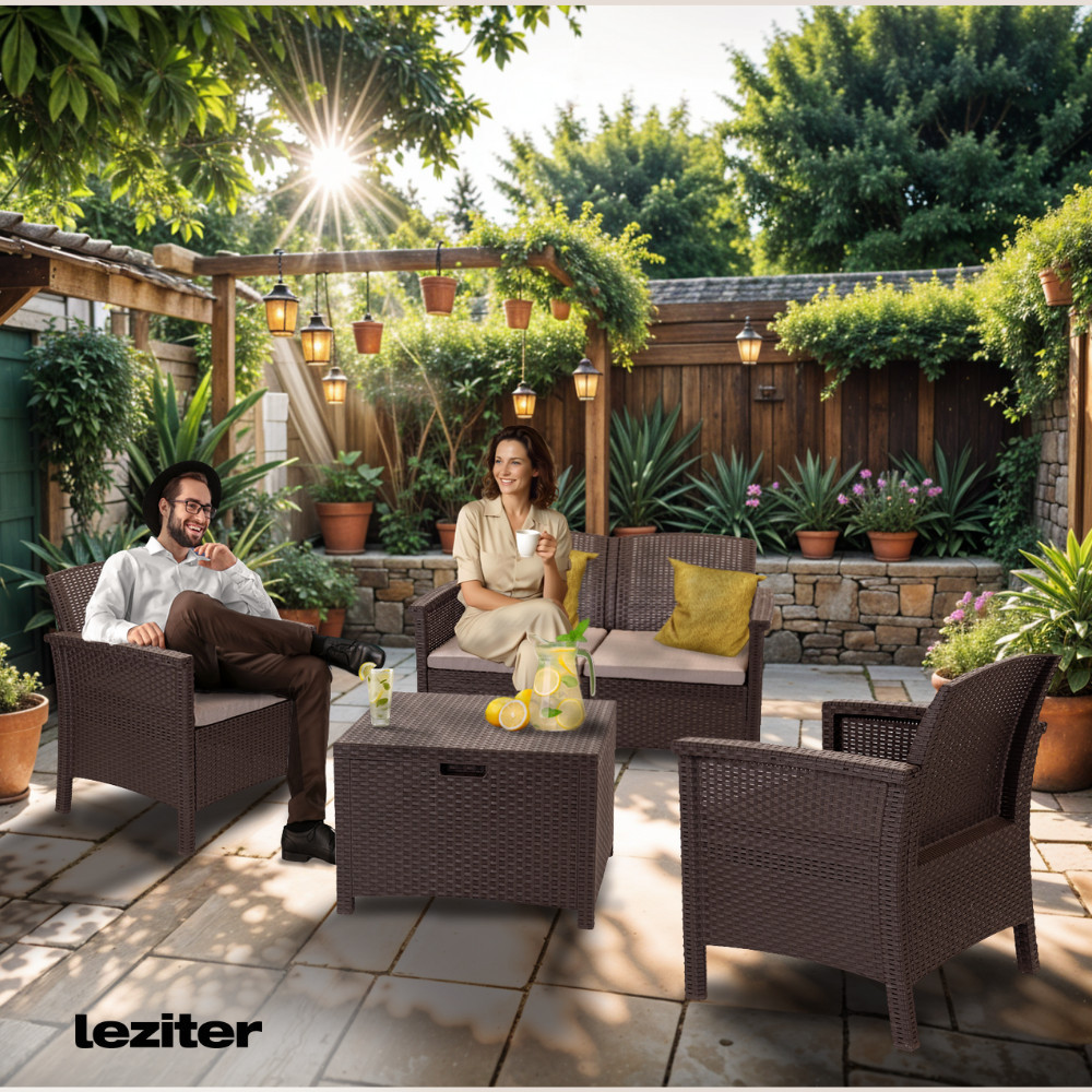 Leziter Set de mobilier de grădină Venus cu 4 locuri Mobalis Homvera