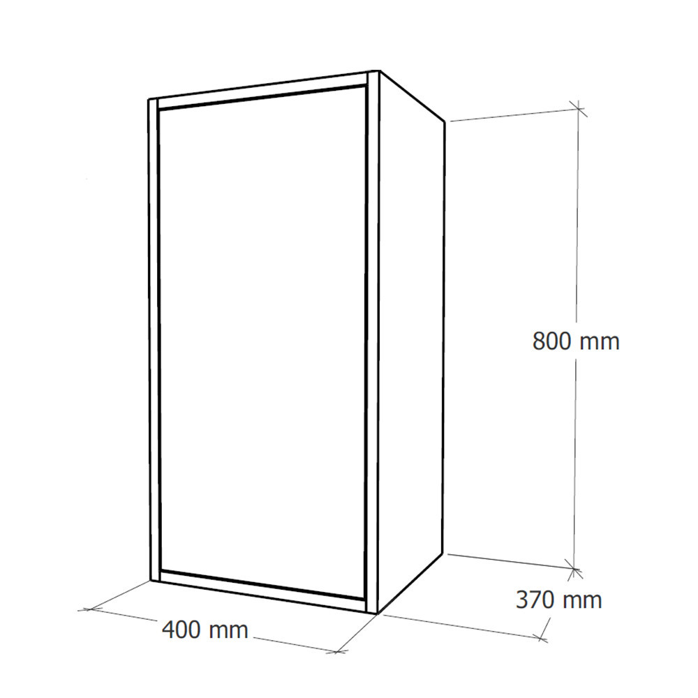 Leziter Dulap suspendat Boxie cu 1 ușă 80x40x37 cm alb Mobalis Homvera
