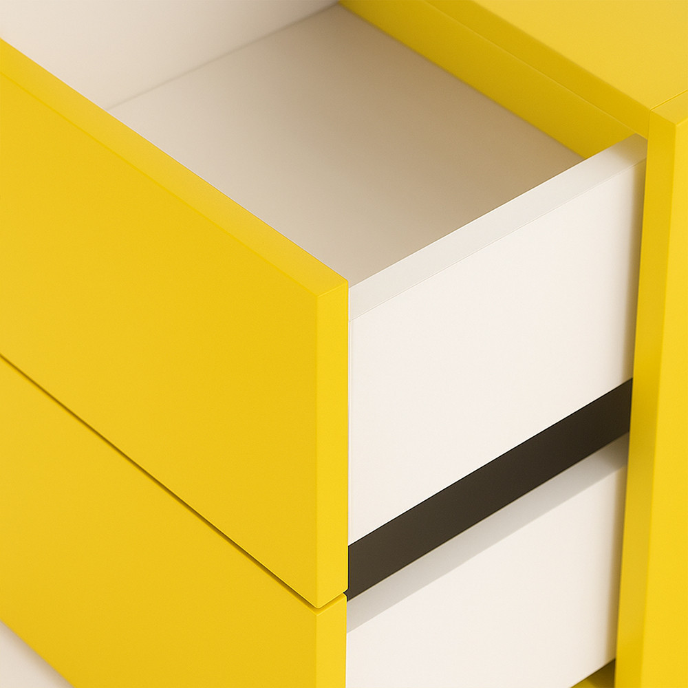 Leziter Dulap suspendat Boxie cu 2 sertare 40x40x37 cm galben Mobalis Homvera