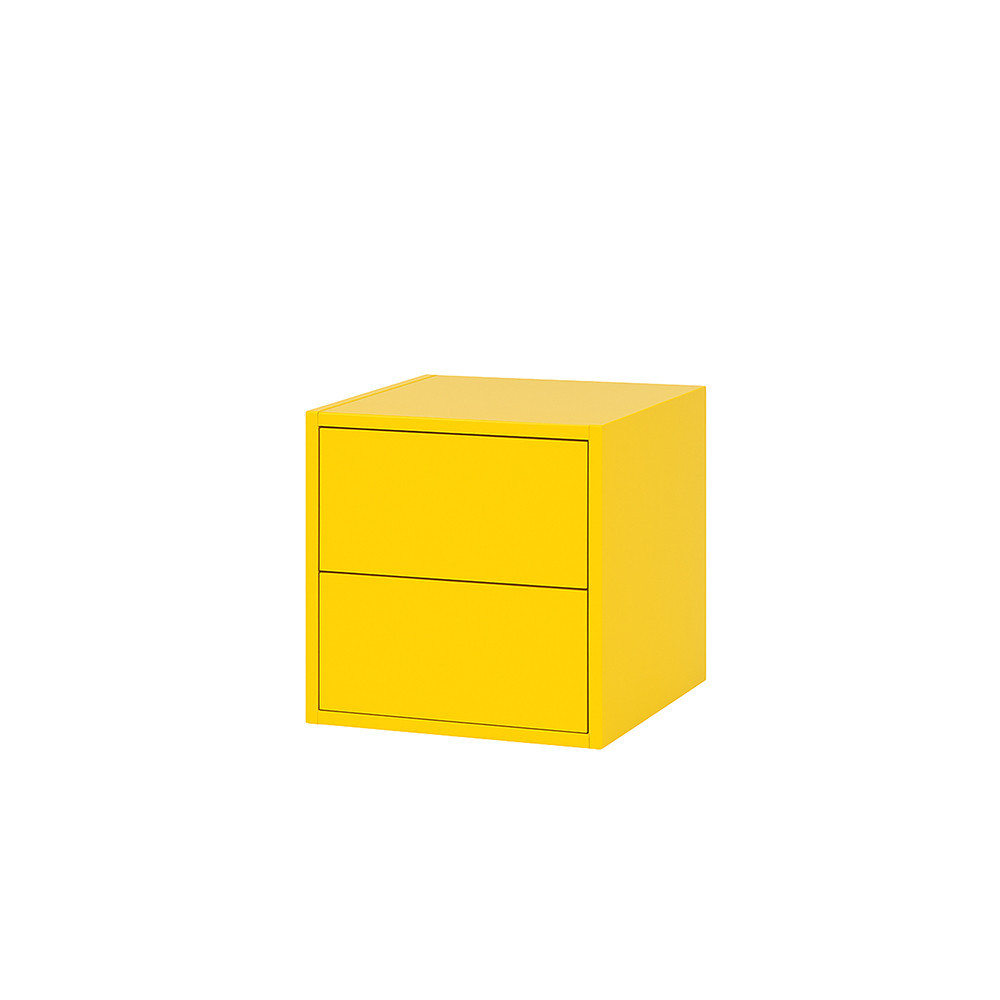 Leziter Dulap suspendat Boxie cu 2 sertare 40x40x37 cm galben Mobalis Homvera