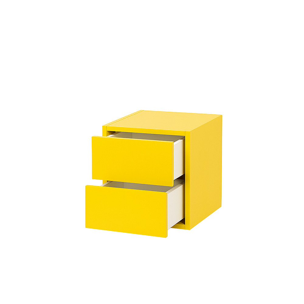 Leziter Dulap suspendat Boxie cu 2 sertare 40x40x37 cm galben Mobalis Homvera