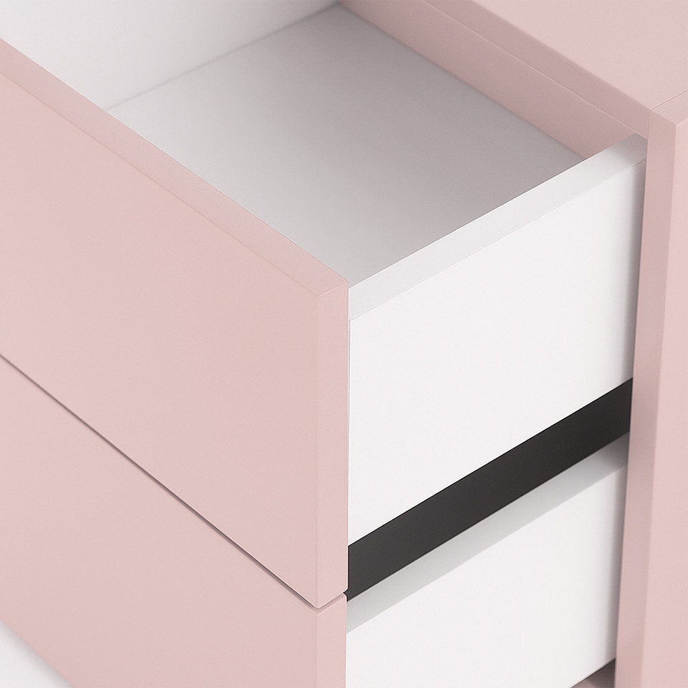 Leziter Dulap suspendat Boxie cu 2 sertare 40x40x37 cm roz Mobalis Homvera