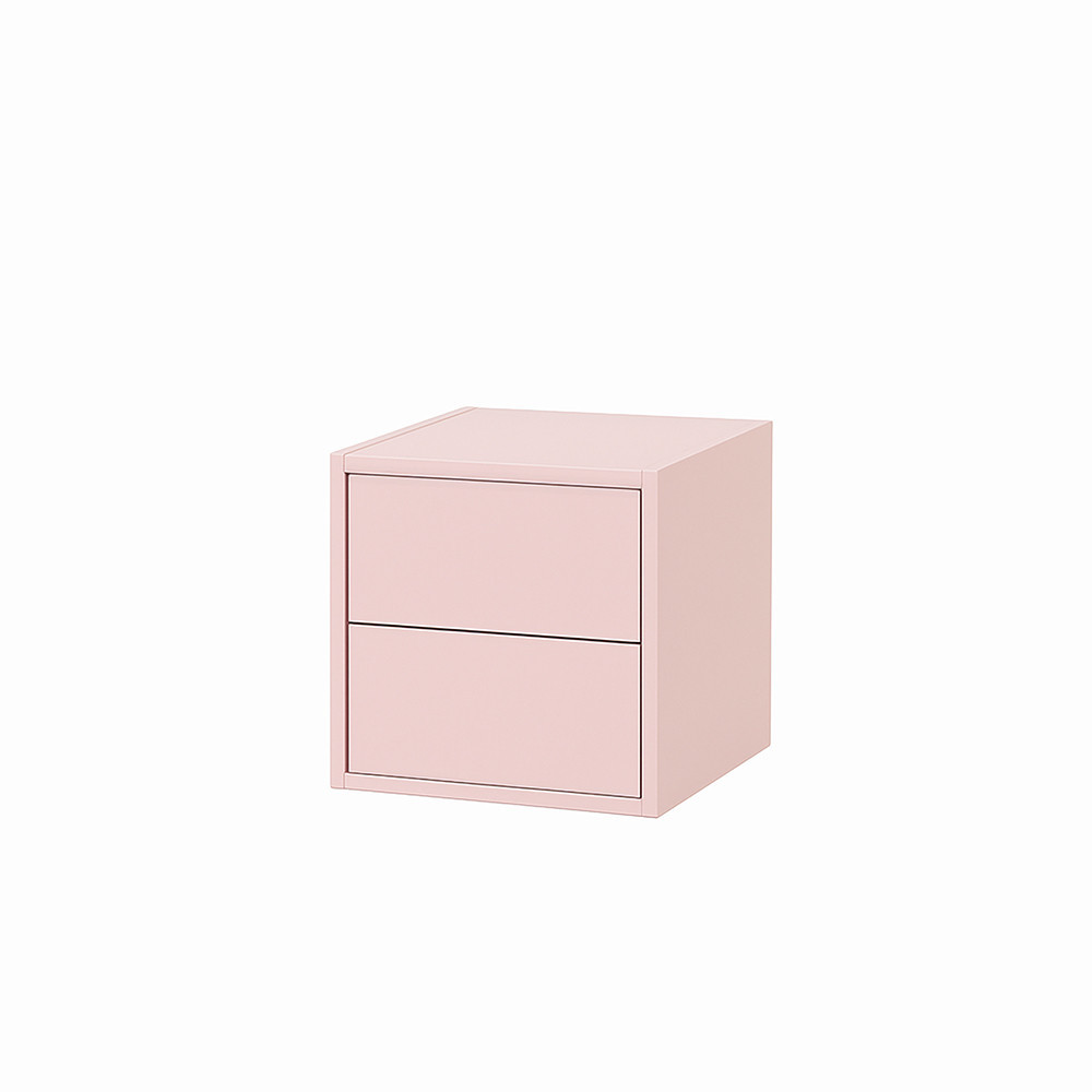 Leziter Dulap suspendat Boxie cu 2 sertare 40x40x37 cm roz Mobalis Homvera