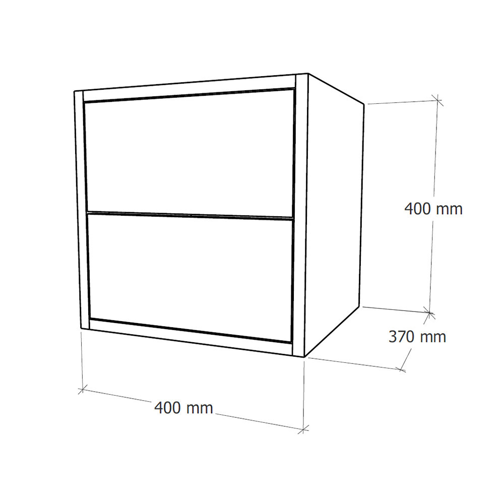 Leziter Dulap suspendat Boxie cu 2 sertare 40x40x37 cm roz Mobalis Homvera