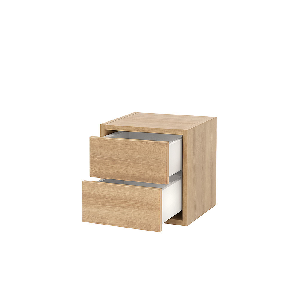 Leziter Dulap suspendat Boxie cu 2 sertare 40x40x37 cm stejar sonoma Mobalis Homvera