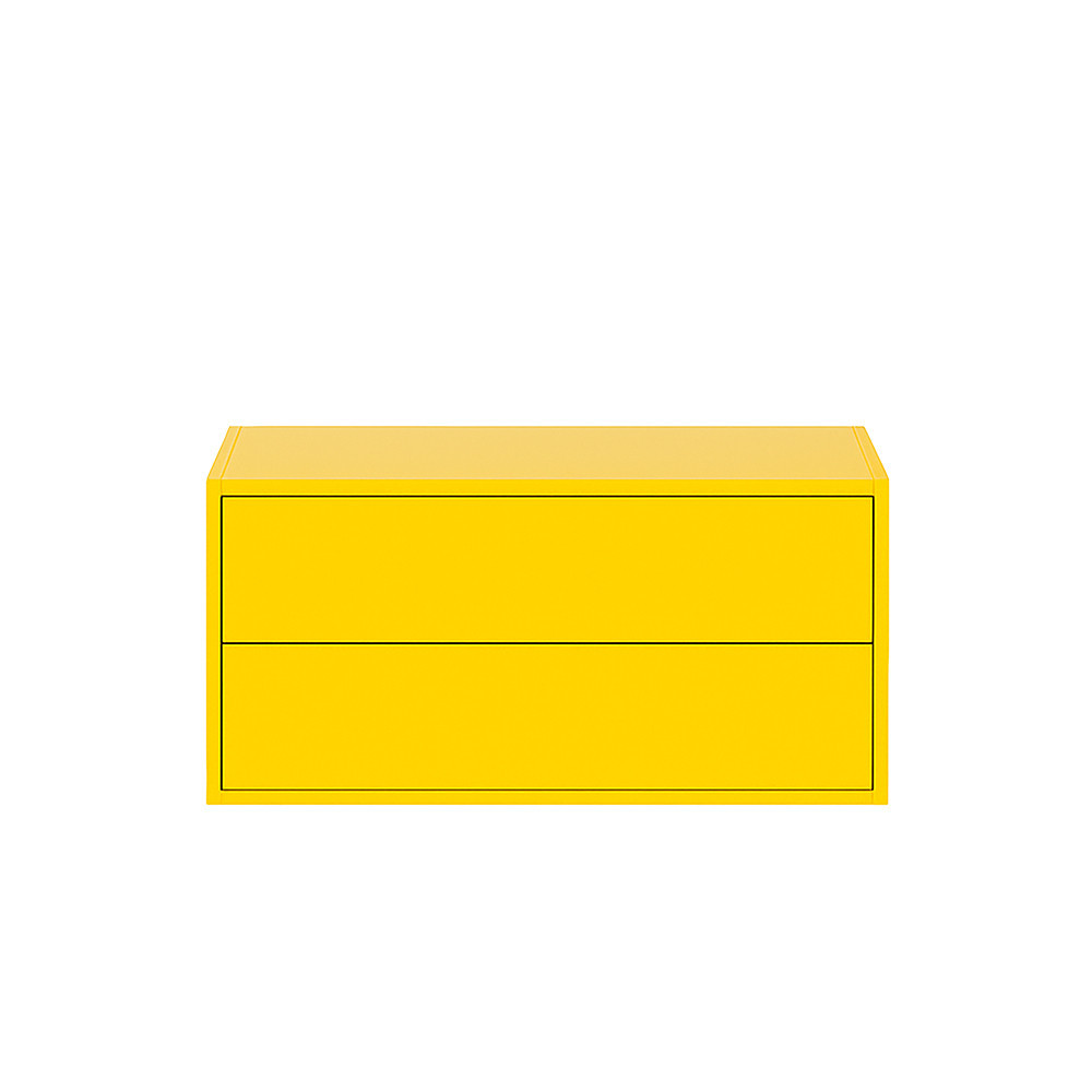 Leziter Dulap suspendat Boxie cu 2 sertare 40x80x37 cm galben Mobalis Homvera