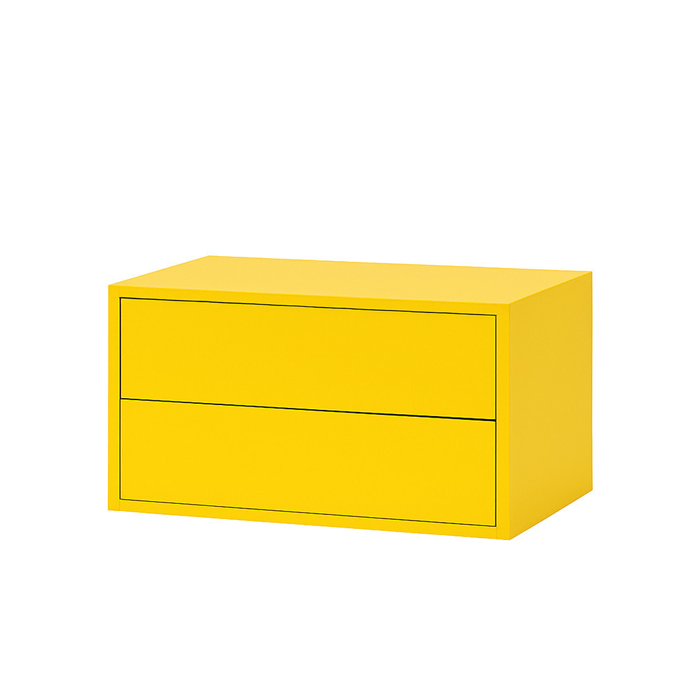 Leziter Dulap suspendat Boxie cu 2 sertare 40x80x37 cm galben Mobalis Homvera