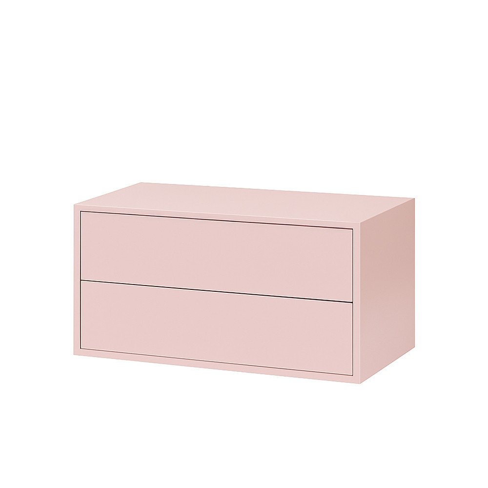 Leziter Dulap suspendat Boxie cu 2 sertare 40x80x37 cm roz Mobalis Homvera