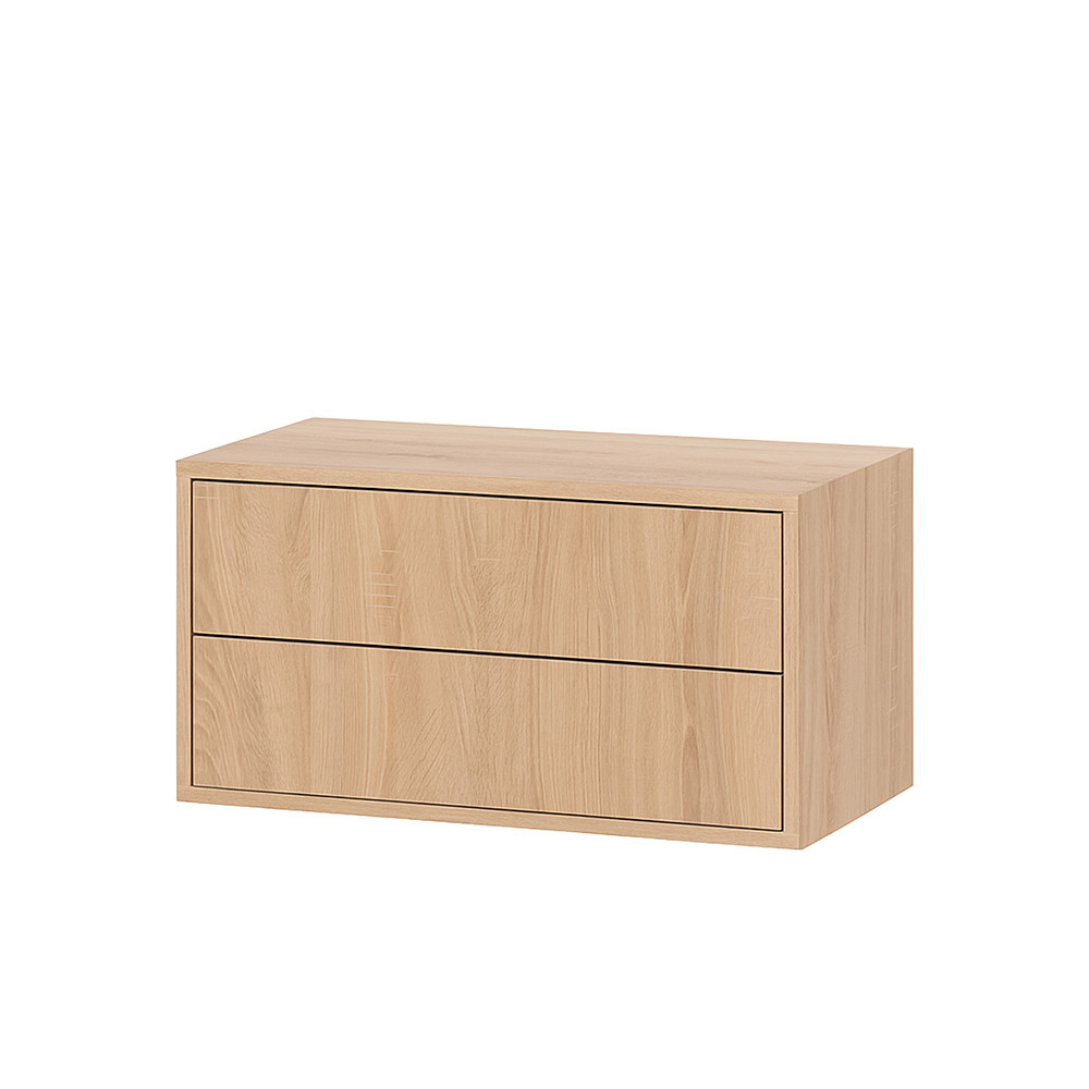 Leziter Dulap suspendat Boxie cu 2 sertare 40x80x37 cm stejar sonoma Mobalis Homvera