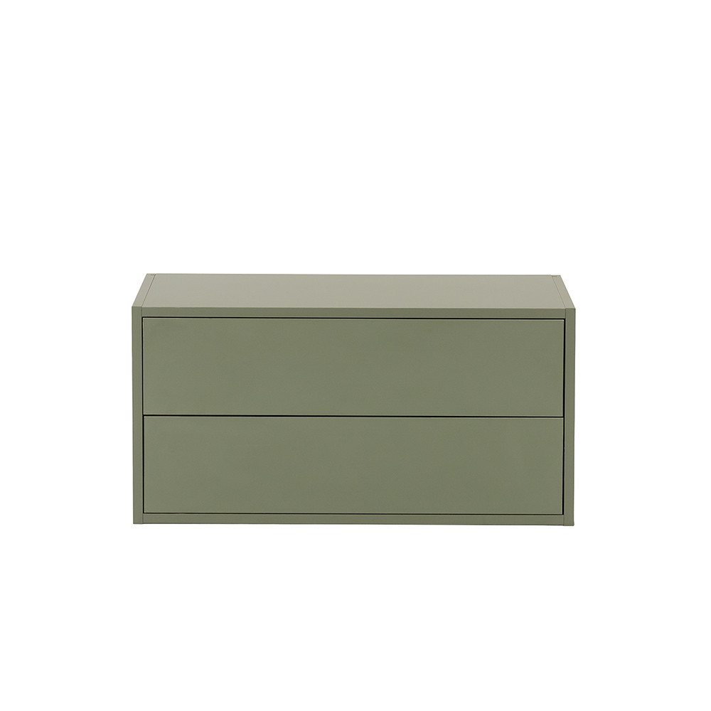 Leziter Dulap suspendat Boxie cu 2 sertare 40x80x37 cm verde Mobalis Homvera