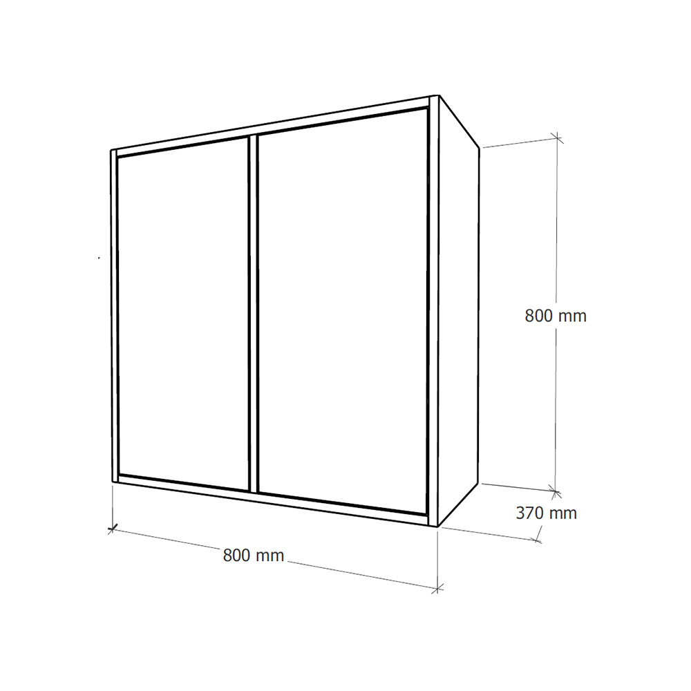 Leziter Dulap suspendat Boxie cu 2 uși 80x80x37 cm alb Mobalis Homvera