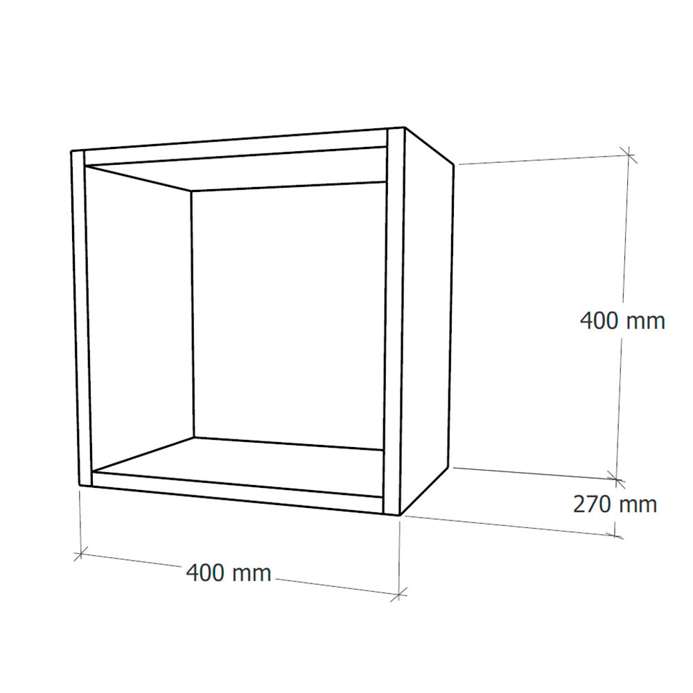 Leziter Dulap suspendat deschis Boxie 40x40x27 cm antracit Mobalis Homvera