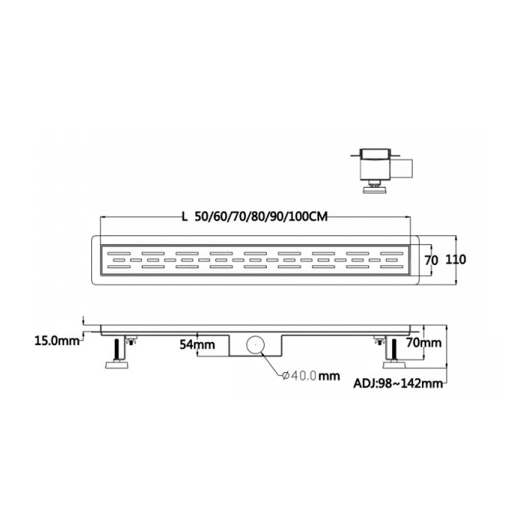 Leziter Scurgere de duș cu flux Mobalis Homvera