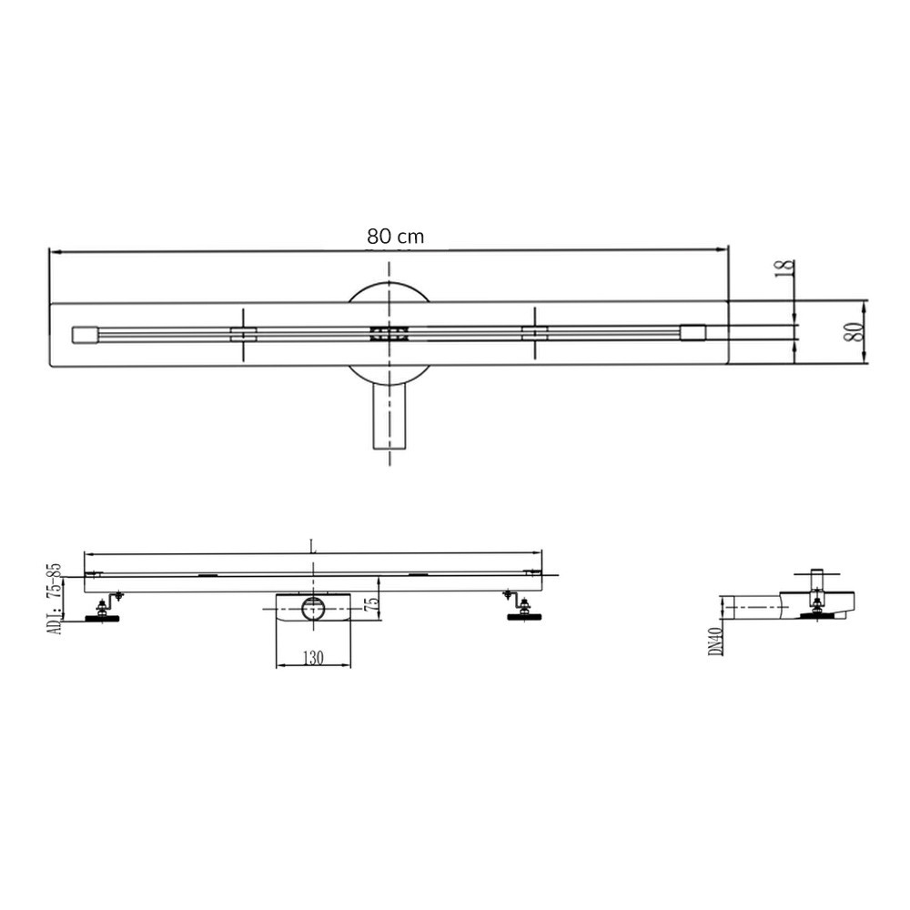 Leziter Scurgere de duș subțire Mobalis Homvera