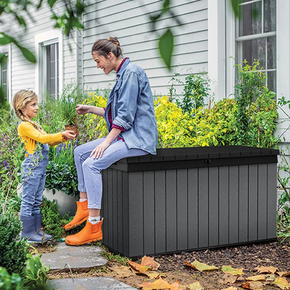 Curver Cutie de depozitare pentru grădină Darwin 570L grafit Mobalis Homvera