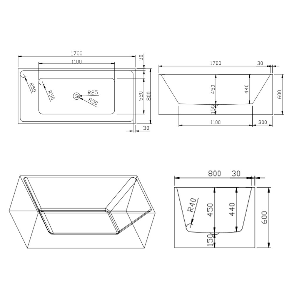 Leziter Cadă de baie independentă Nara Mobalis Homvera
