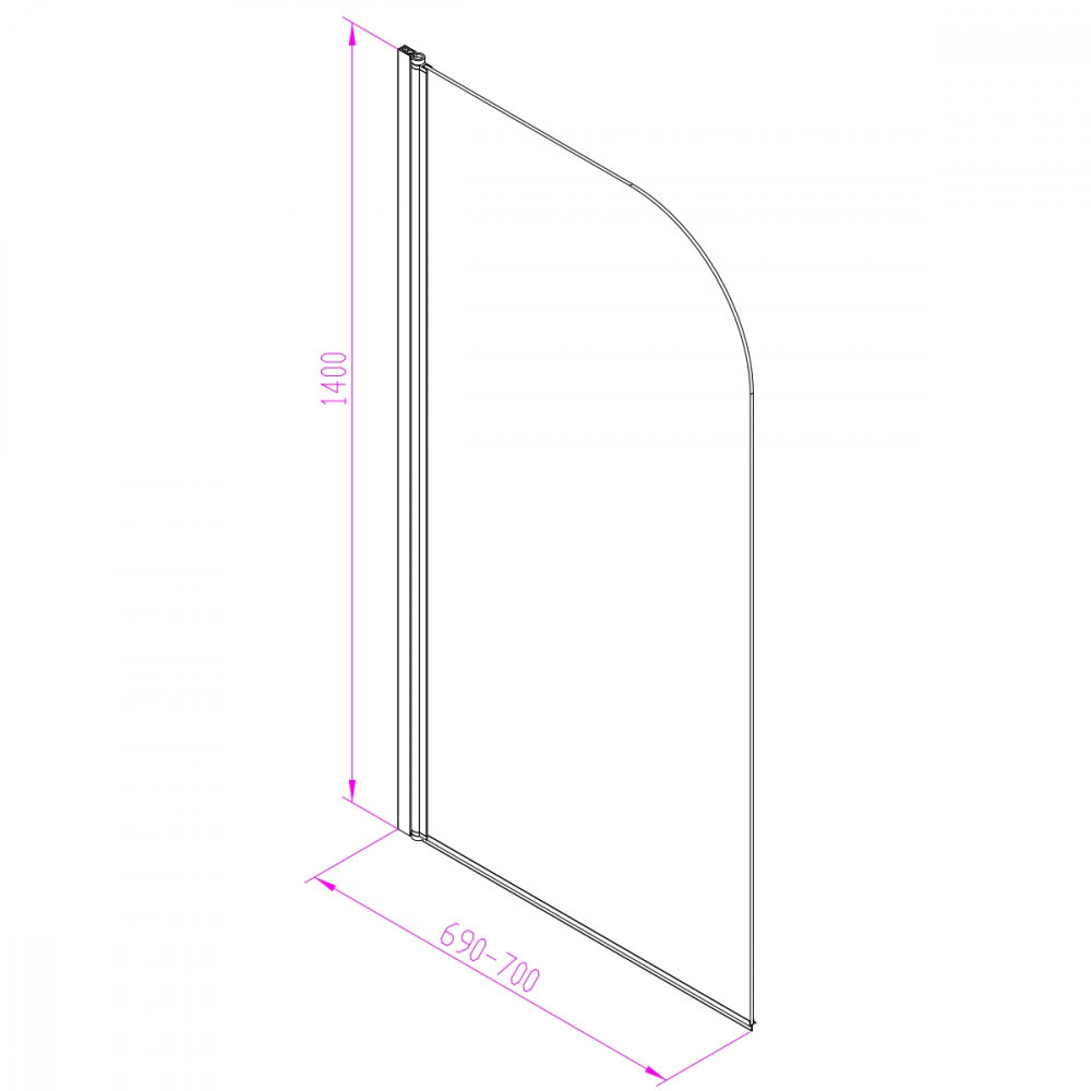 Leziter Paravan de baie Eva 70x140 cm Mobalis Homvera