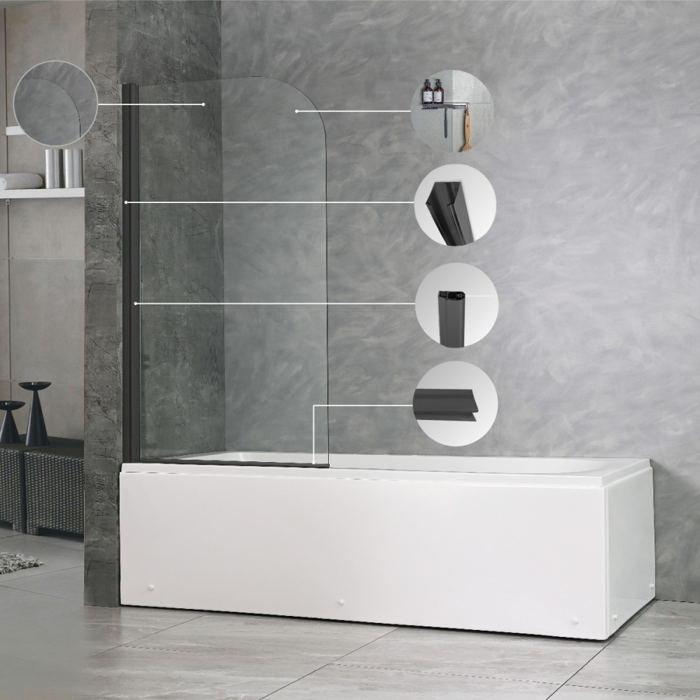 Leziter Paravan de cadă Eva 70x140 cm negru Mobalis Homvera