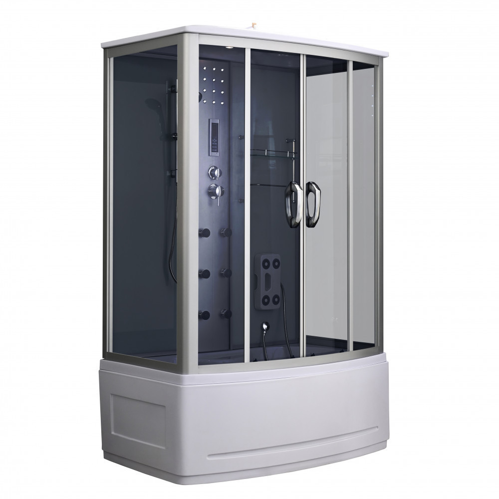 Leziter Cadă cu hidromasaj Emilia 85x135 cm cu electronică Neagră Mobalis Homvera