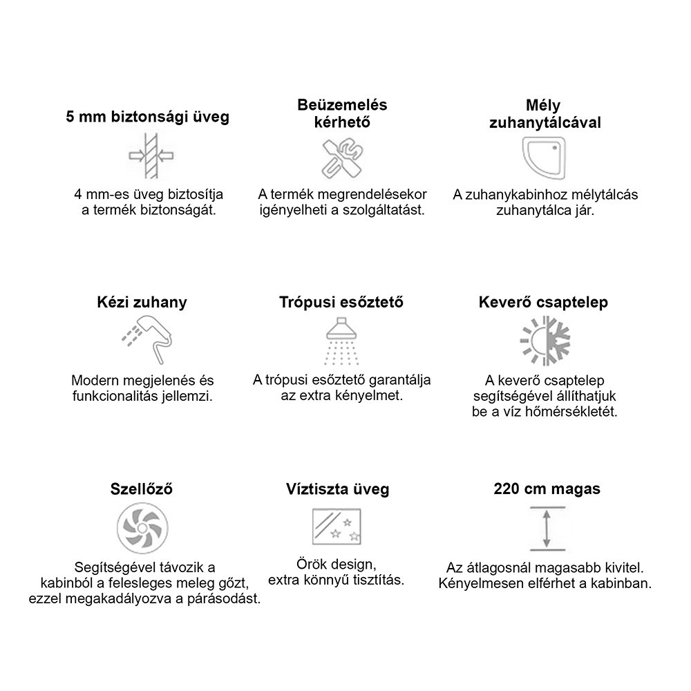 Leziter Cadă cu hidromasaj Emilia 85x135 cm cu electronică Neagră Mobalis Homvera
