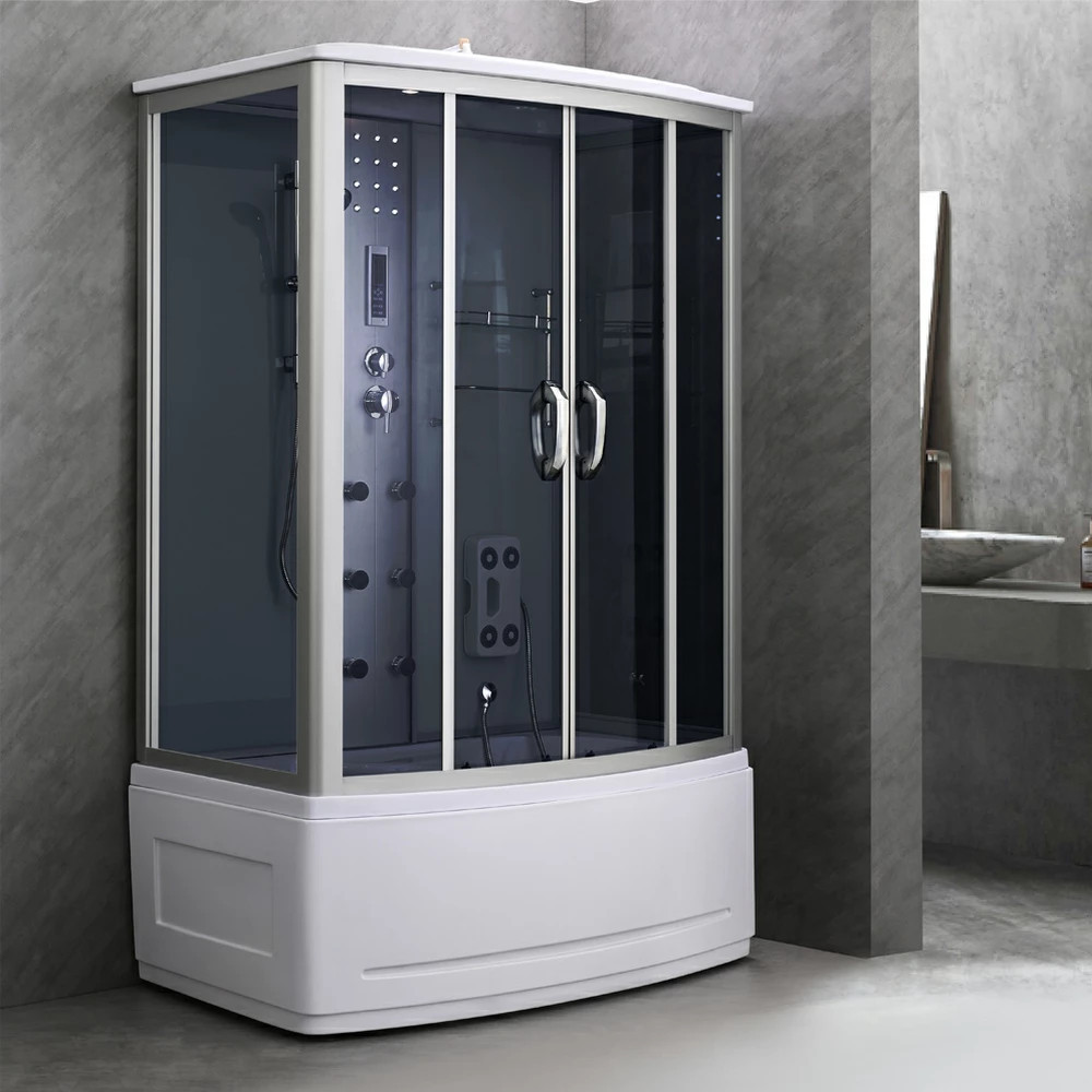 Leziter Cadă cu hidromasaj Emilia 85x135 cm cu electronică Neagră Mobalis Homvera