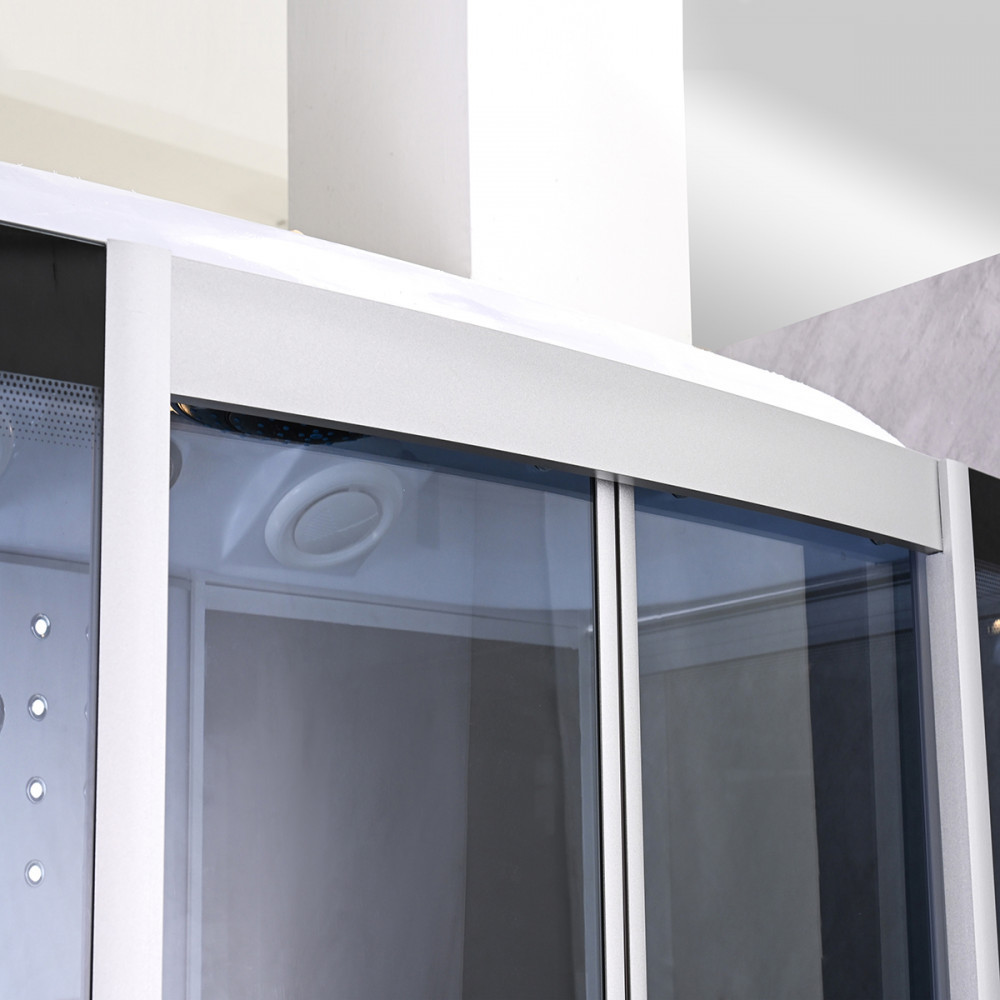 Leziter Cadă cu hidromasaj Emilia 85x135 cm cu electronică Neagră Mobalis Homvera