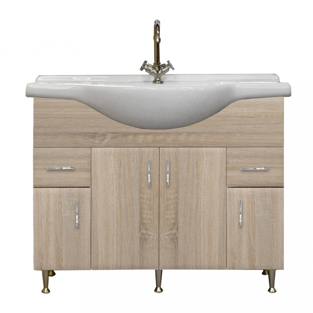 Leziter Dulap inferior Bianca Plus 105 cu lavoar Mobalis Homvera