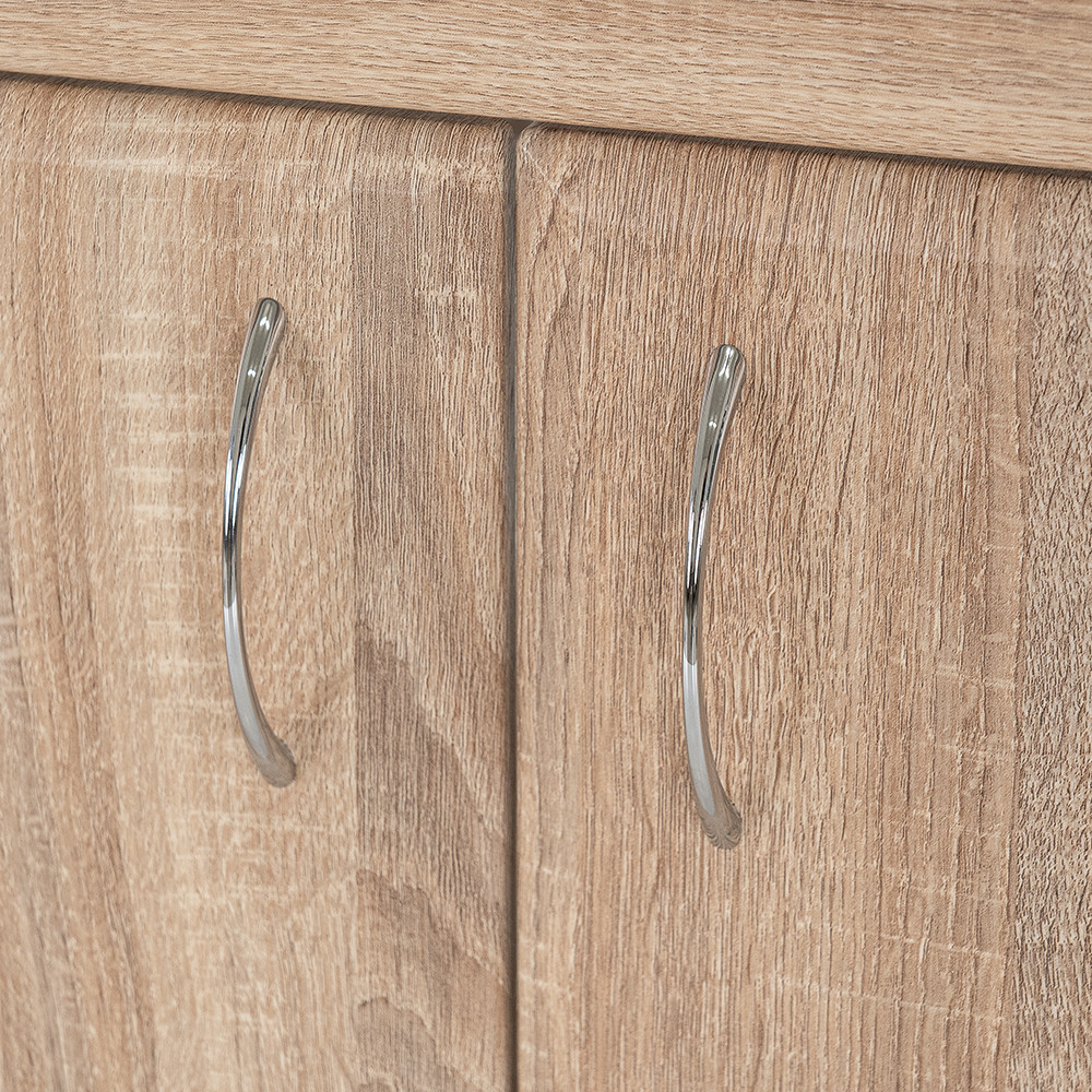 Leziter Dulap inferior Bianco 130 fără chiuvetă cu blat din beton stejar sonoma Mobalis Homvera