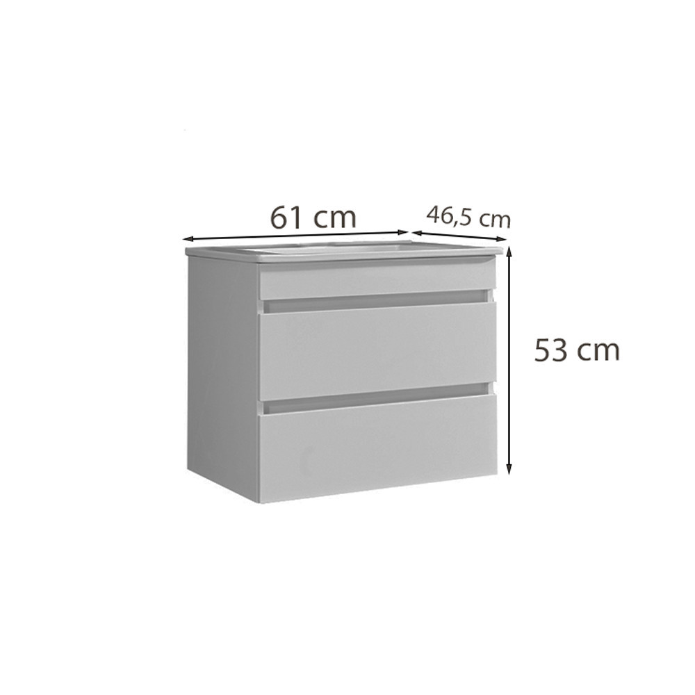 Leziter Dulap inferior Cube 60 cu lavoar Mobalis Homvera