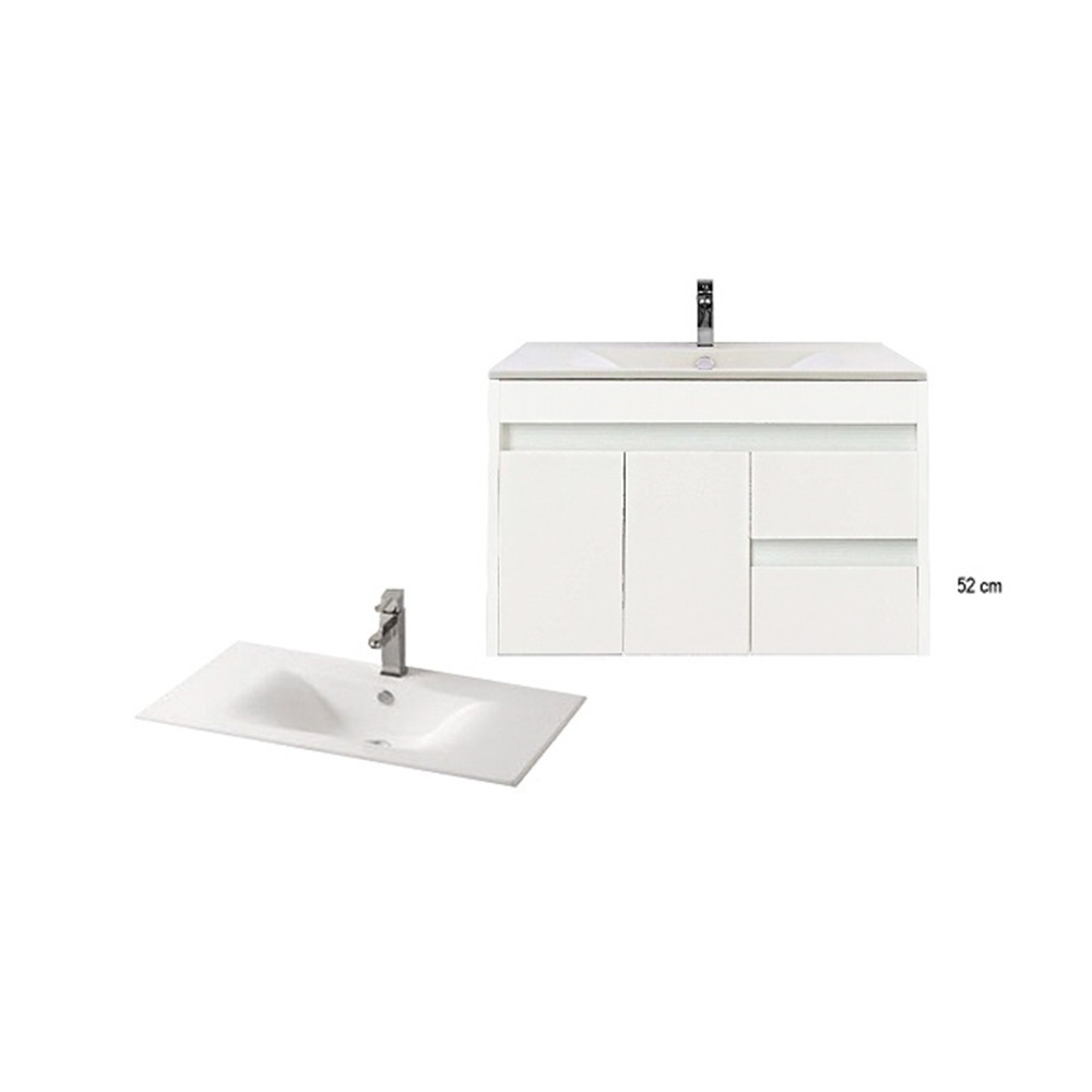 Leziter Dulap inferior Luna 80 cu lavoar Mobalis Homvera