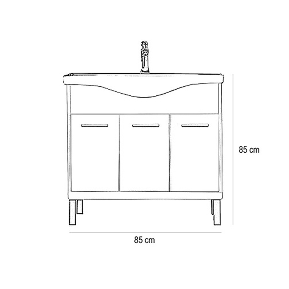 Leziter Dulap inferior Nerva 85 cu lavoar Mobalis Homvera