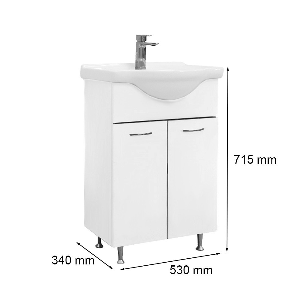 Leziter Dulap inferior Ruben 55 cu lavoar Mobalis Homvera