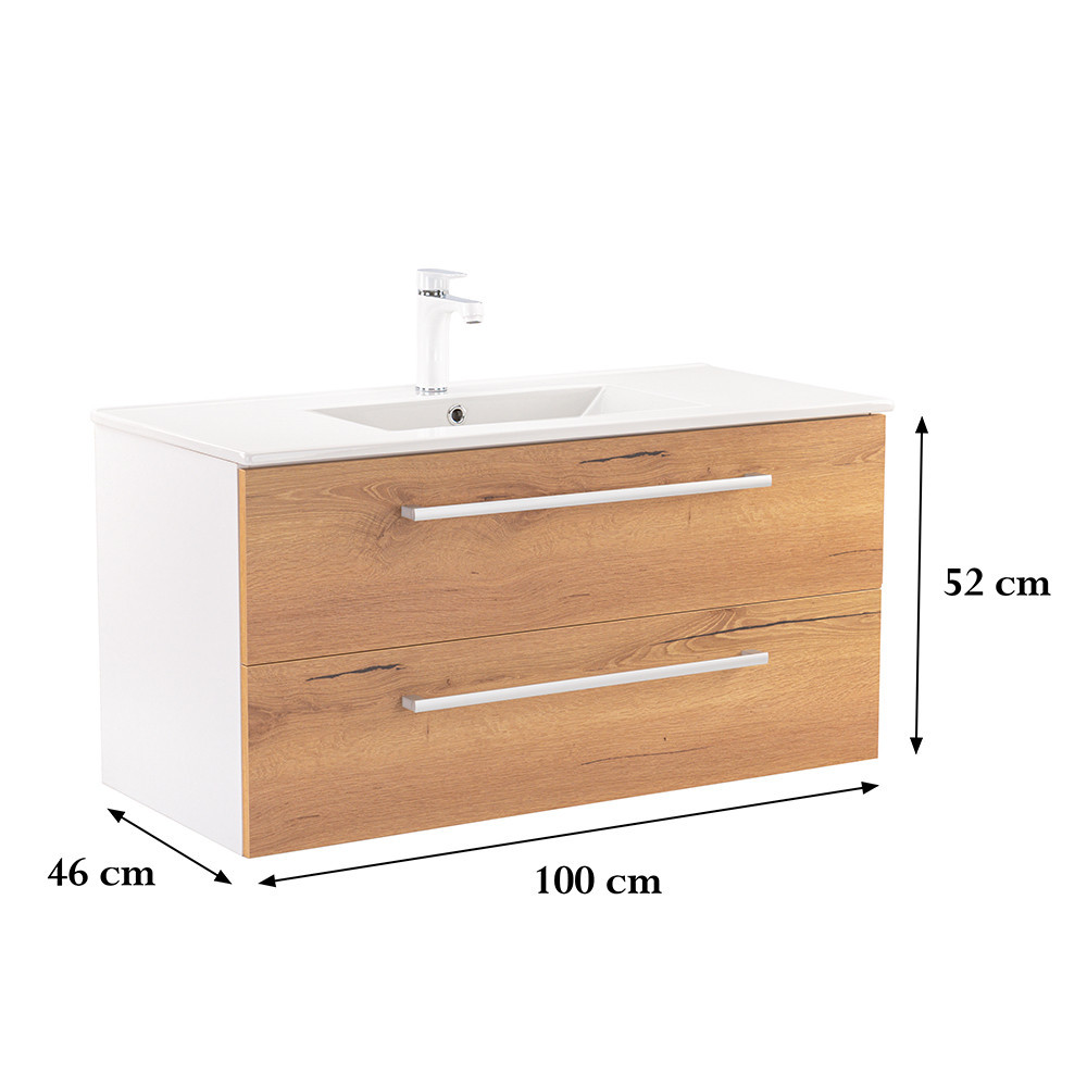 Leziter Dulap inferior Vario Clam 100 cu lavoar Mobalis Homvera