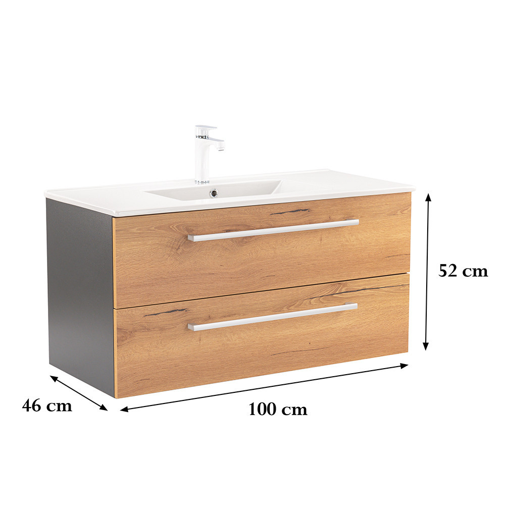 Leziter Dulap inferior Vario Clam 100 cu lavoar Mobalis Homvera