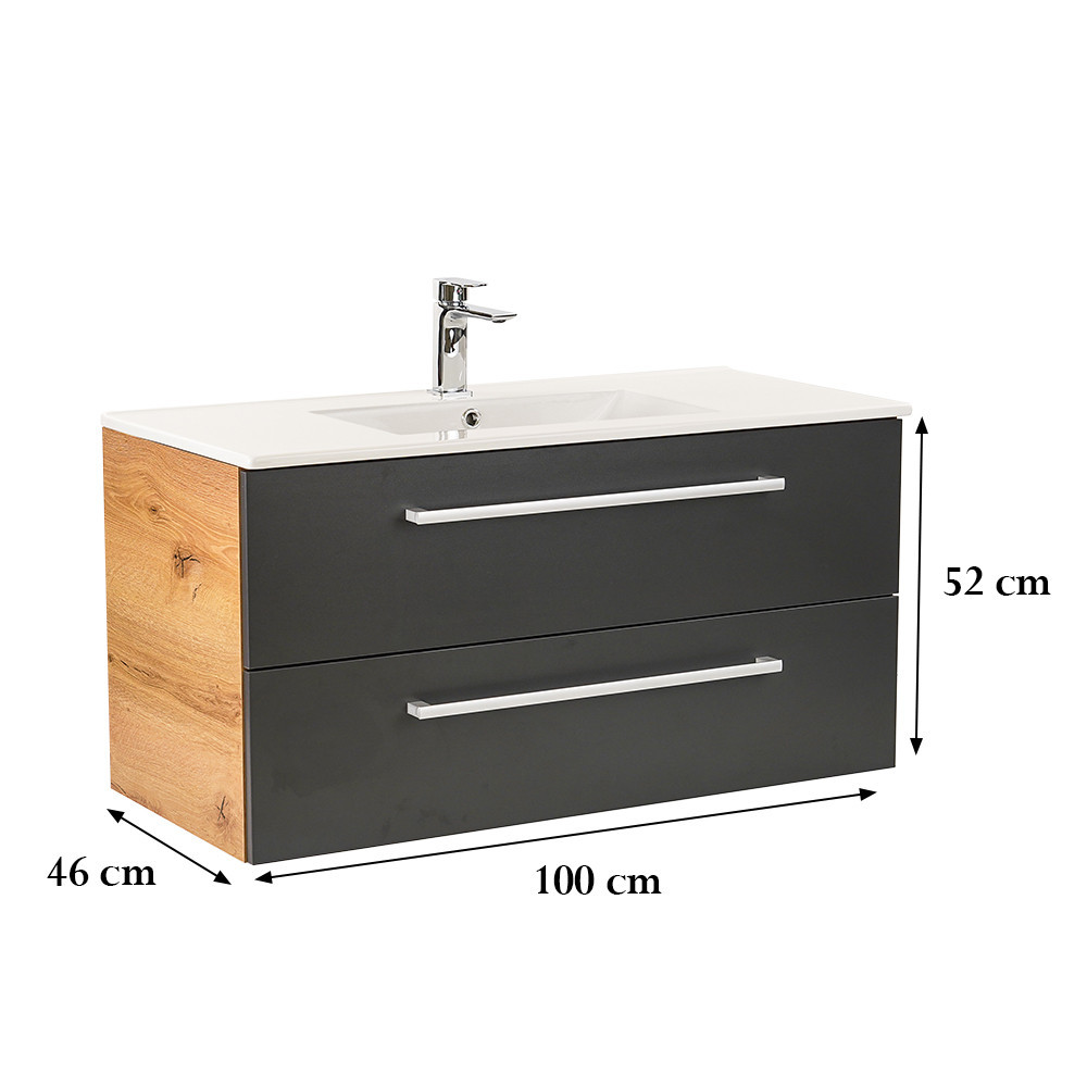 Leziter Dulap inferior Vario Clam 100 cu lavoar Mobalis Homvera