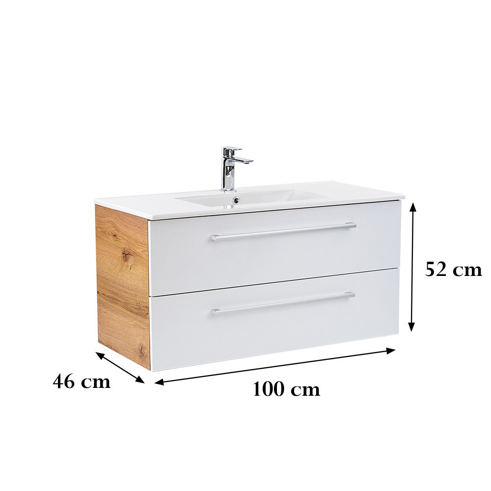 Leziter Dulap inferior Vario Clam 100 cu lavoar Mobalis Homvera