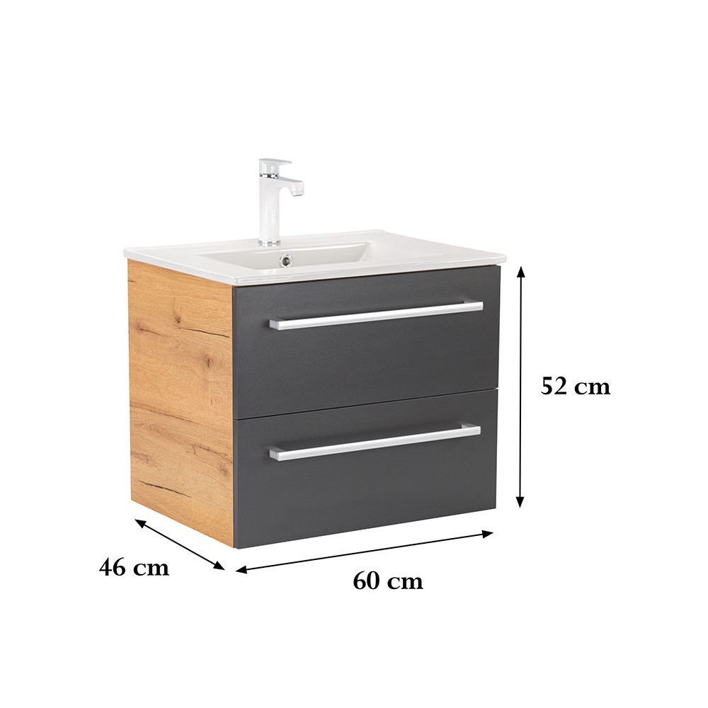 Leziter Dulap inferior Vario Clam 60 cu lavoar Mobalis Homvera