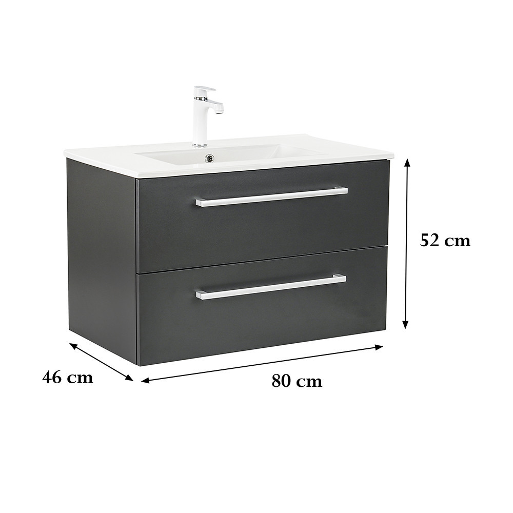 Leziter Dulap inferior Vario Clam 80 cu lavoar Mobalis Homvera