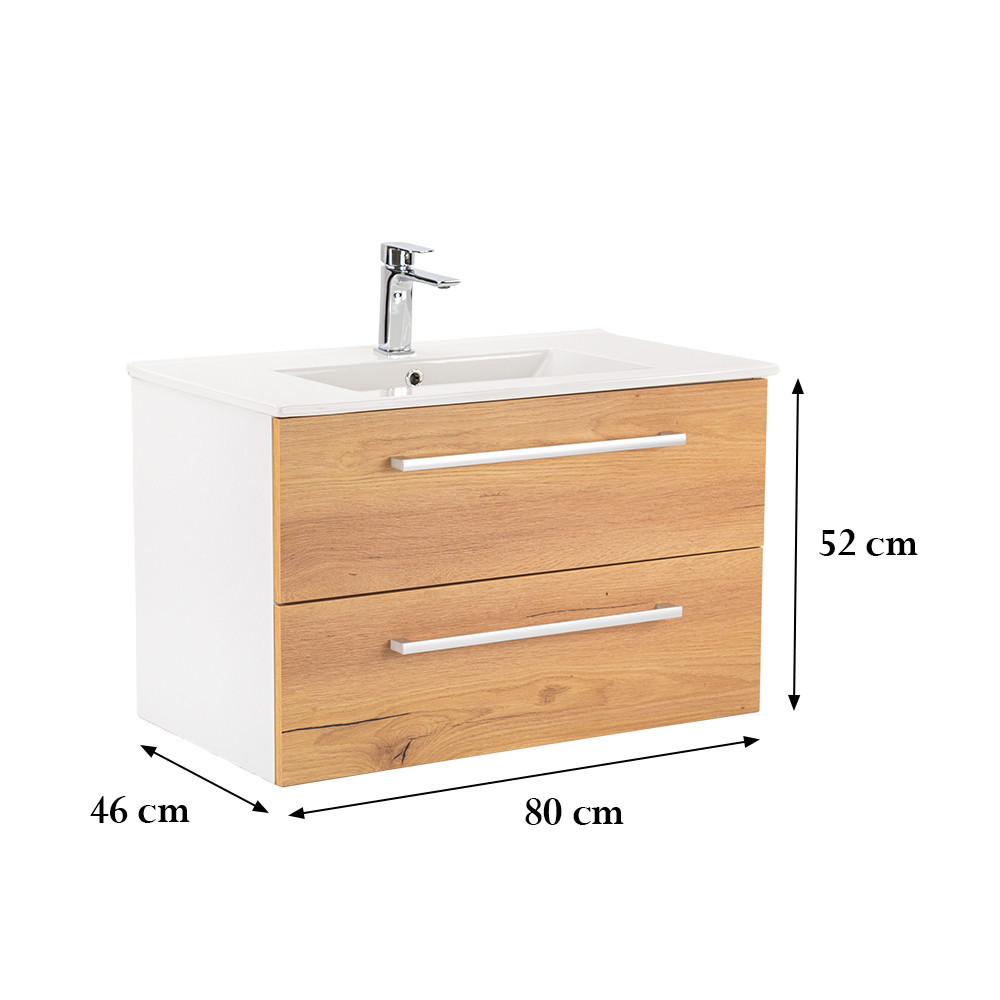 Leziter Dulap inferior Vario Clam 80 cu lavoar Mobalis Homvera