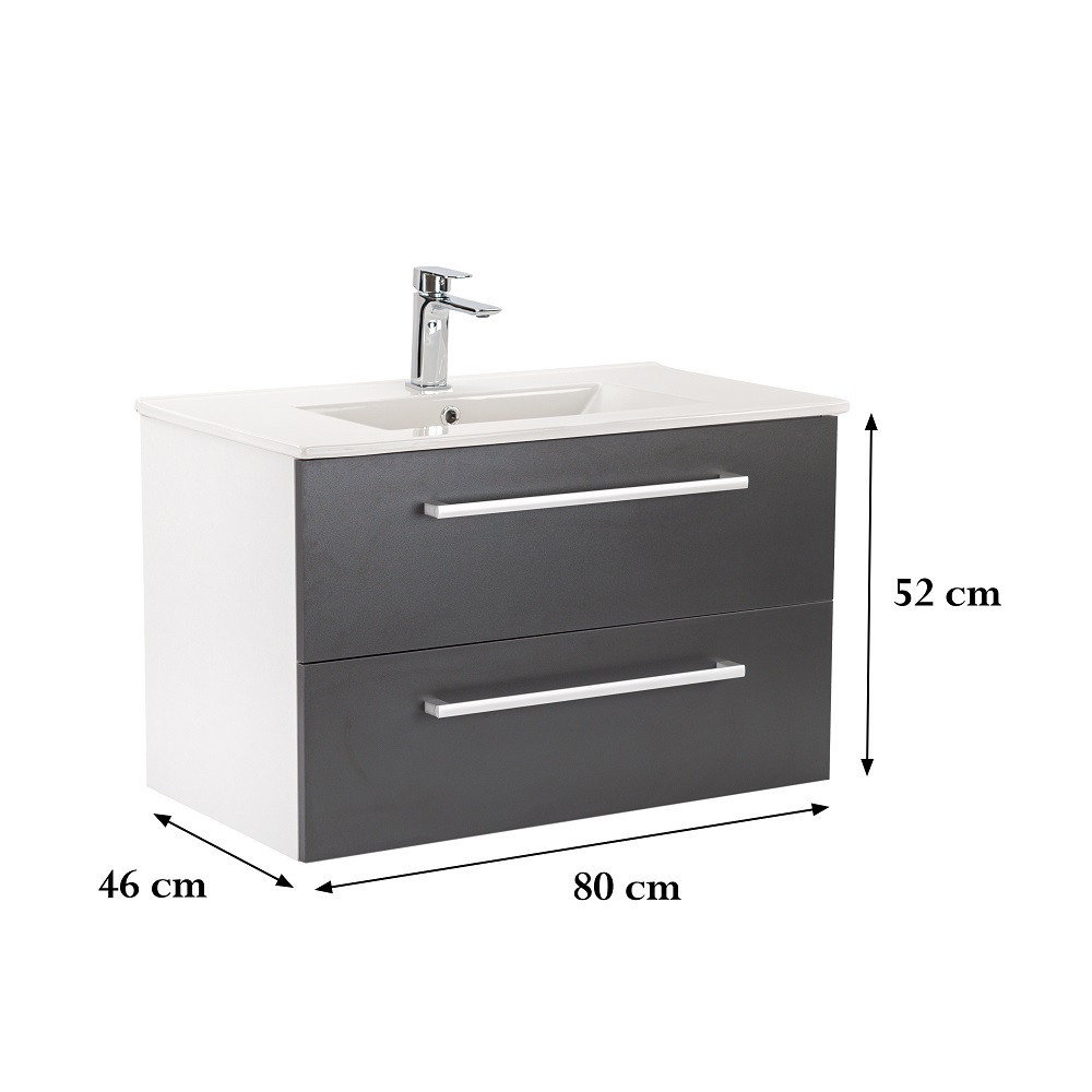 Leziter Dulap inferior Vario Clam 80 cu lavoar Mobalis Homvera