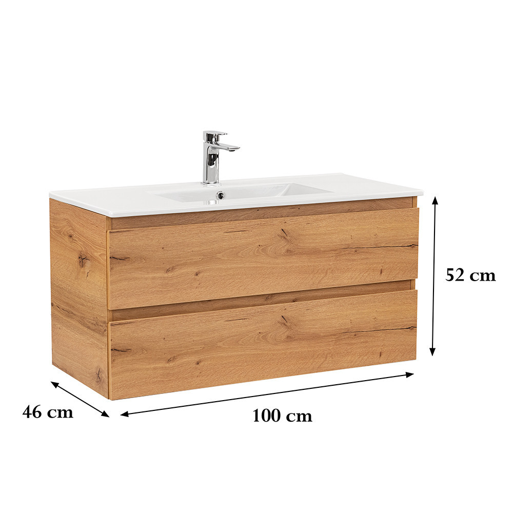 Leziter Dulap inferior Vario Forte 100 cu lavoar Mobalis Homvera