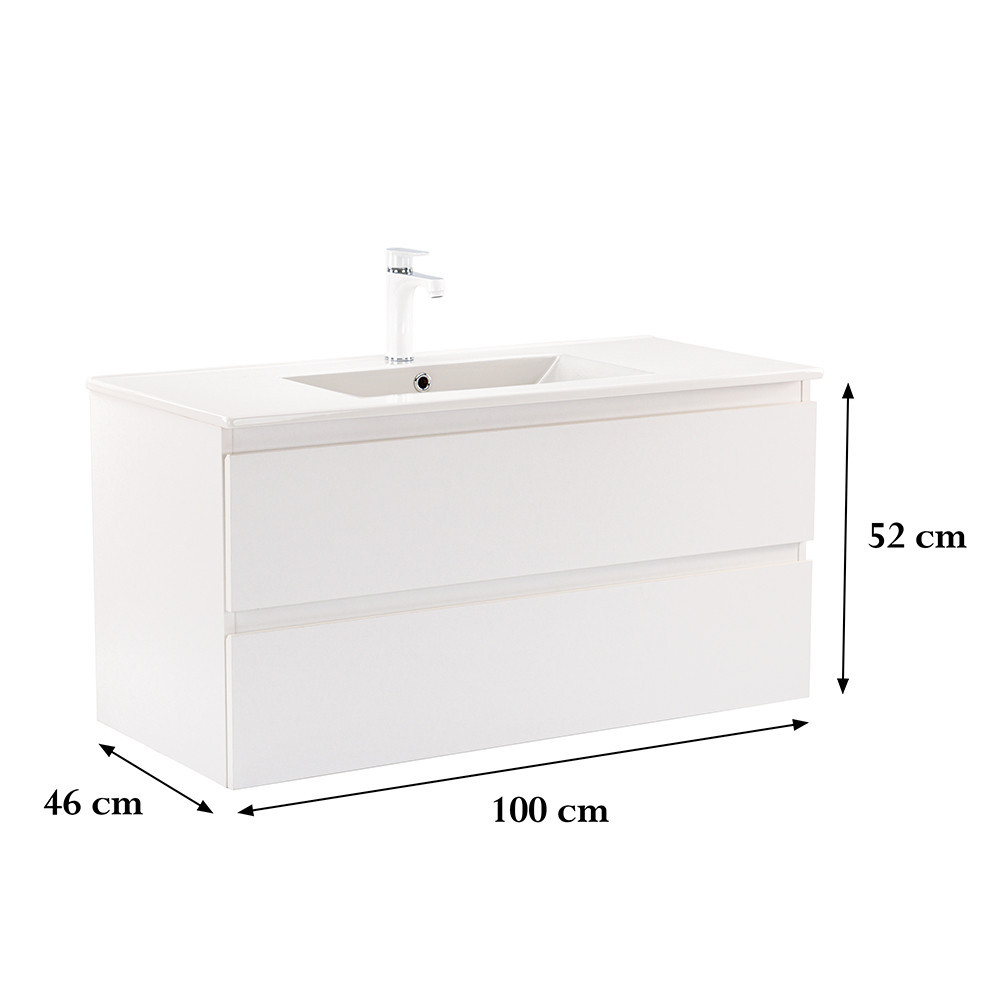 Leziter Dulap inferior Vario Forte 100 cu lavoar Mobalis Homvera